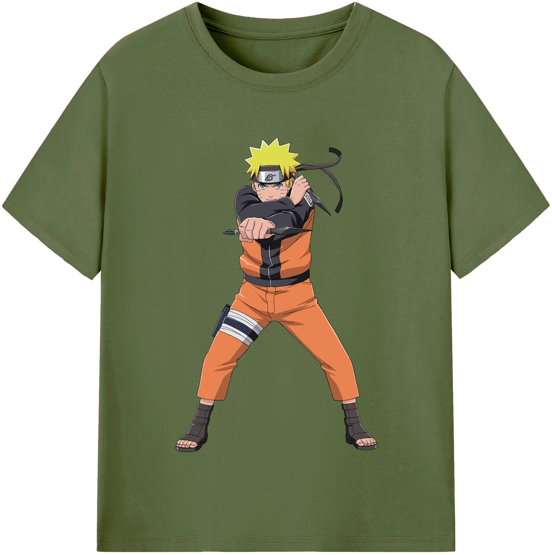（画像用） NARUTO -ナルト- うずまき ナルト Uzumaki Naruto 綿100％半袖Tシャツ（フロントプリント）